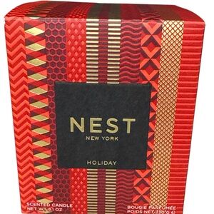 Holiday Scented Candle - Red and Gold